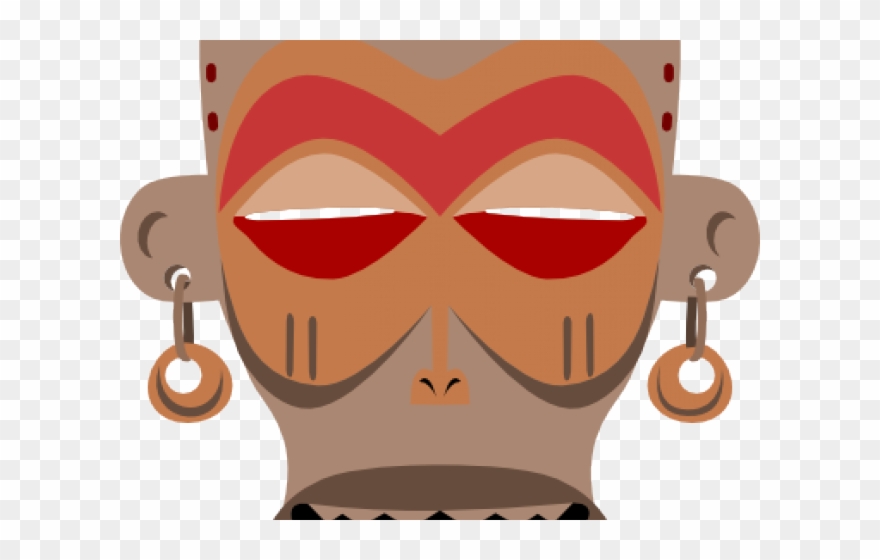 Setting Clipart African Village - African Mask Free - Png Download