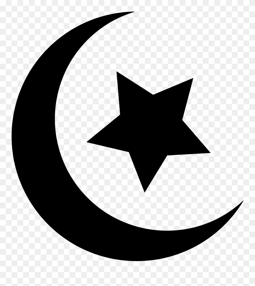 Star And Crescent Symbols Of Islam Computer Icons - Star And Crescent Clipart - Png Download