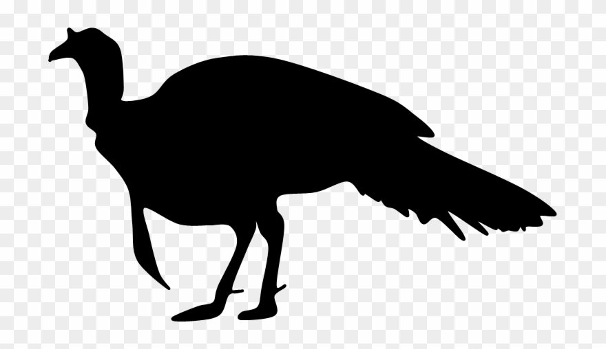 Turkey Silhouette Clip Art Free - Wild Turkey Silhouette Clip Art - Png Download