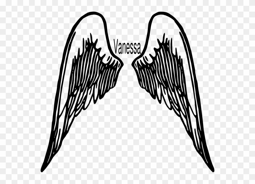 Vanessa Clip Art At Clker - Angel Wings Png Clipart Transparent Png