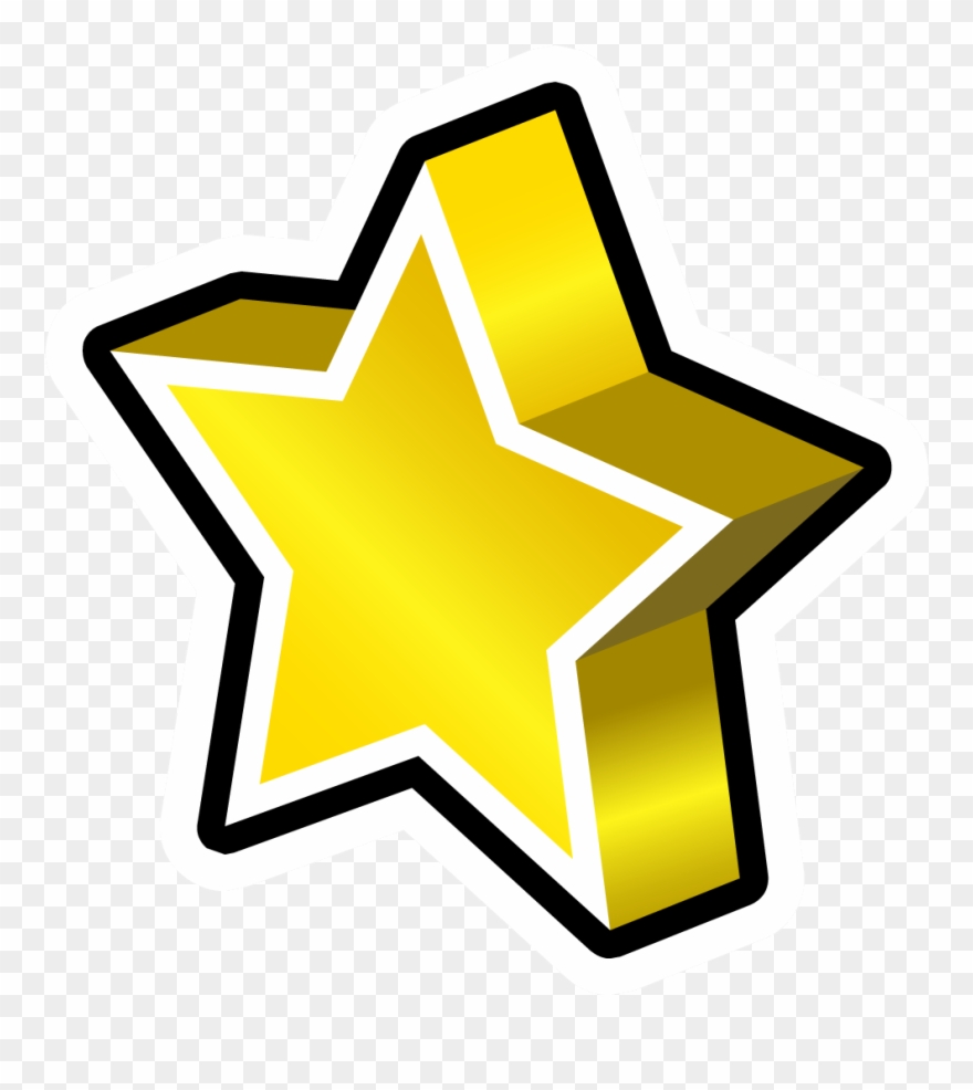 7119 Icon - Club Penguin Star Pin Clipart