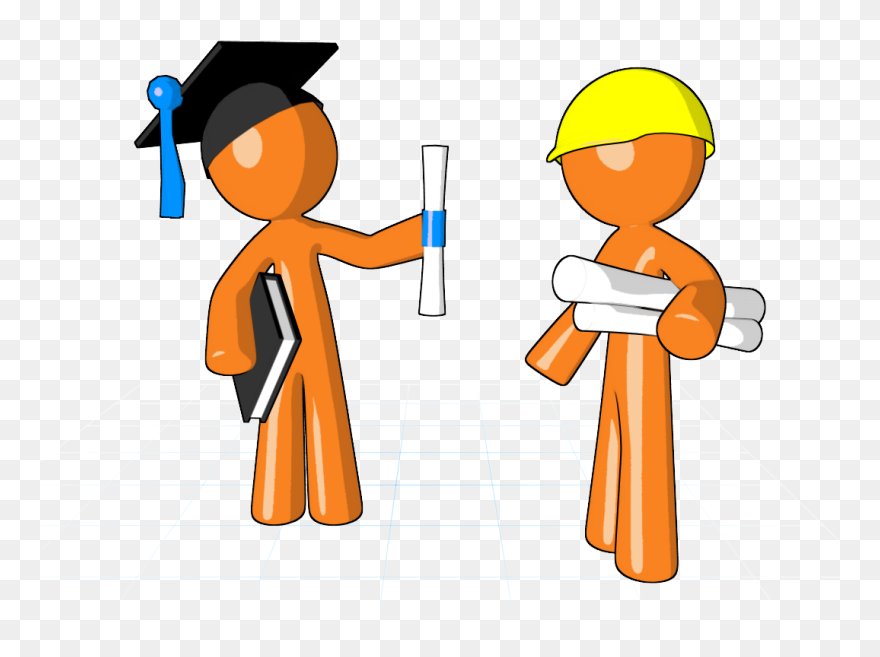 Reflection Clipart Uneducated - Education And Employment Cartoon - Png Download