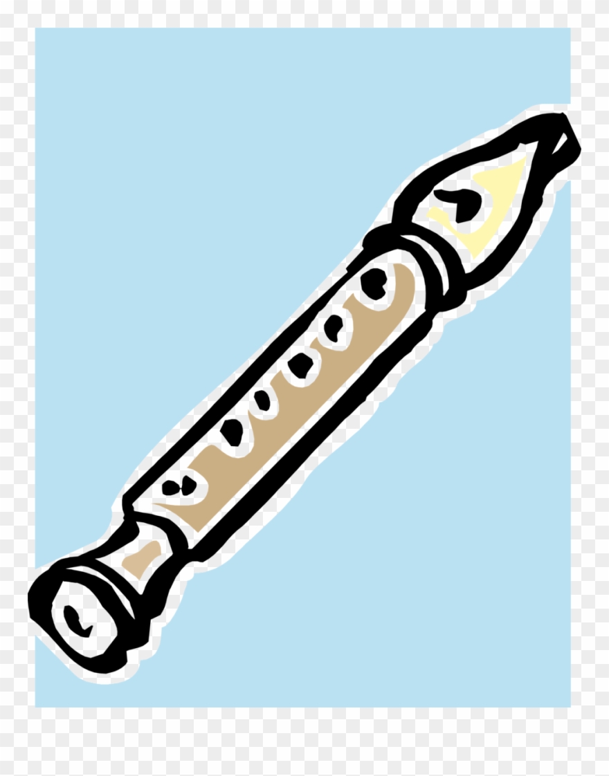 Blue Flute Cliparts - Flute - Png Download