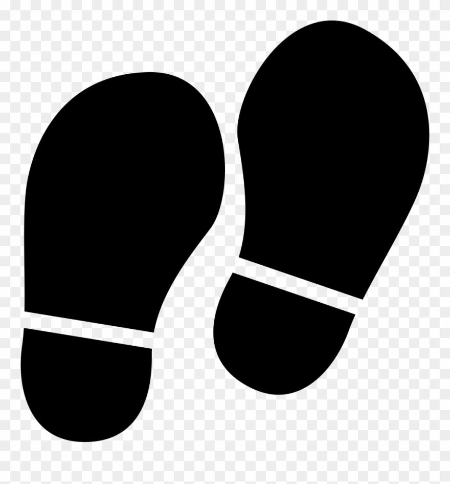 Footprints Svg Snow Drawing Image Black And White - 鞋 印 Clipart