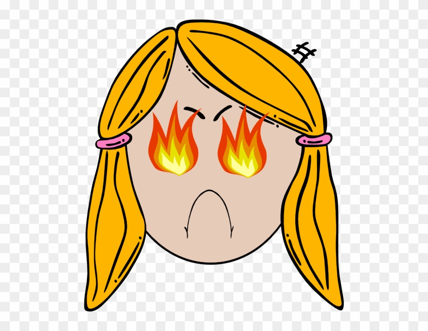 Mean Faces Clip Art - Angry Woman Face Cartoon - Png Download