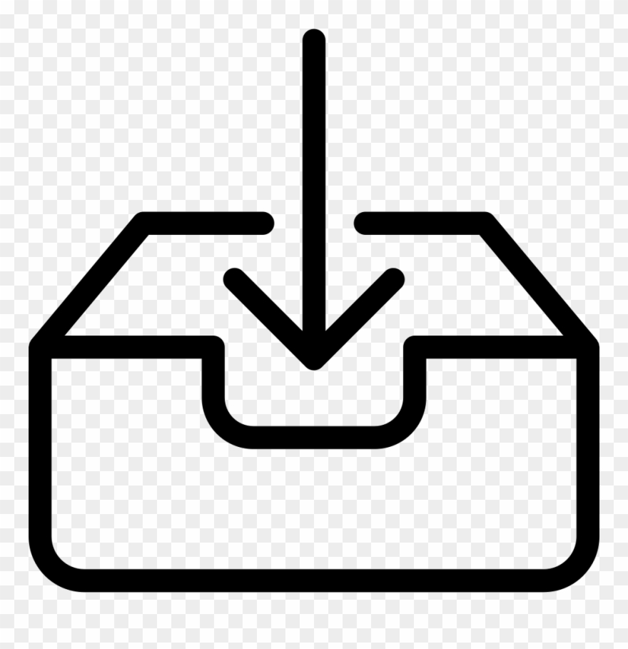 Thin Inventory Box Import - Received Icon Clipart