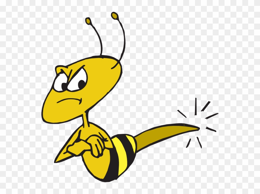Mean Bee Clipart - Mean Bee Clip Art - Png Download