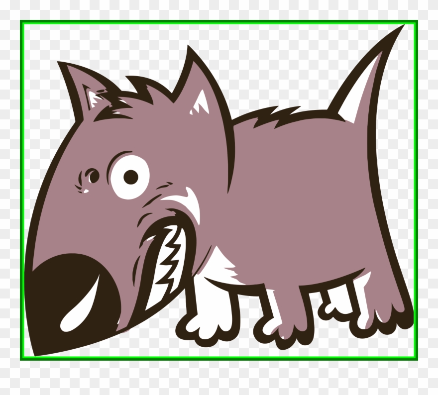 Clip Royalty Free Stock Mean Wolf At Getdrawings - Dog Growling Cartoon - Png Download