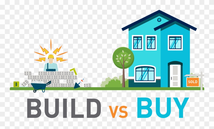 Floor Clipart Double Storey House - Build Vs Buy - Png Download