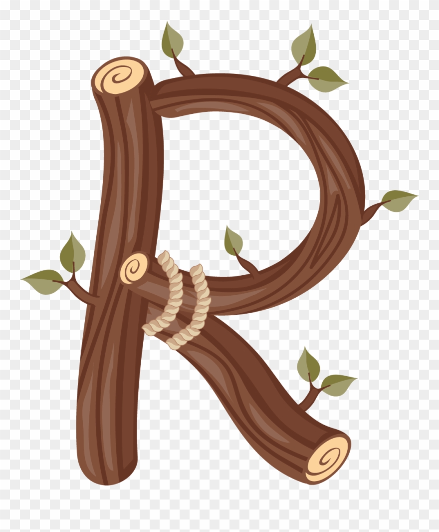 *✿**✿*r*✿**✿* Abc 7, - Letras En Forma De Tronco Clipart