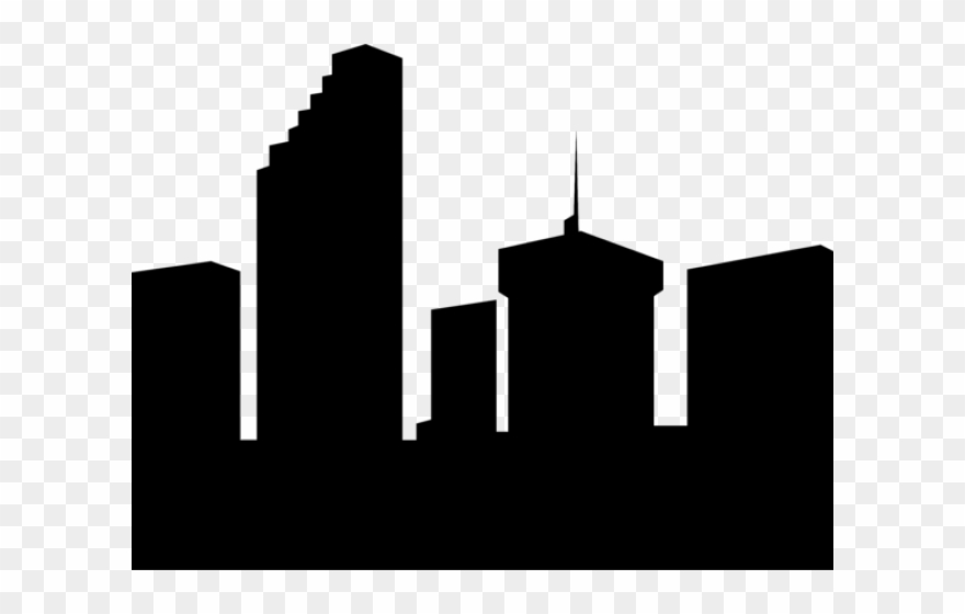 Skyscraper Clipart Gedung - Building Silhouette Clip Art - Png Download