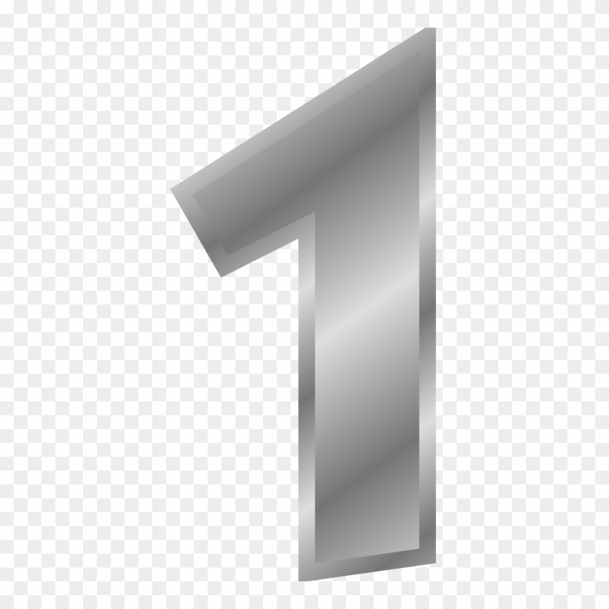 Effect Letters Alphabet Silver Clip Art - Silver Number 1 Png Transparent Png