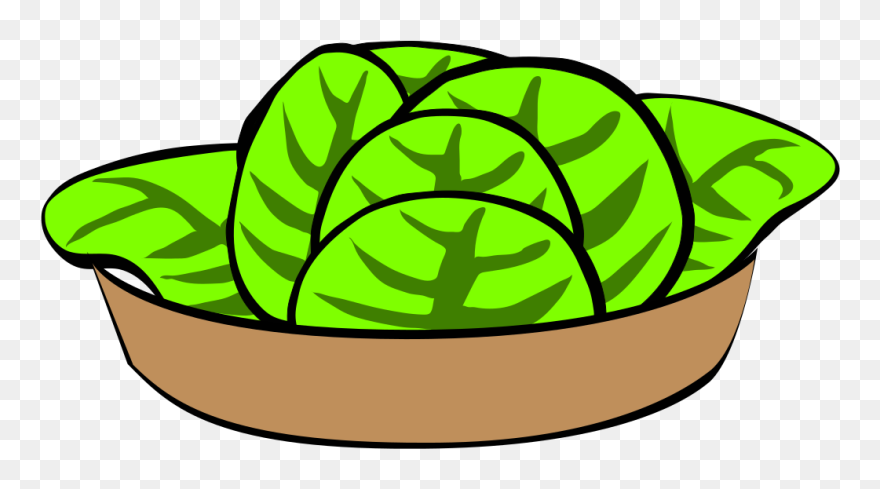 Salad Clipart Lettuce - Caesar Salad Clip Art - Png Download