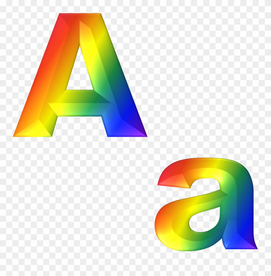 Alphabet A Abc - Lettre A Arc En Ciel Clipart