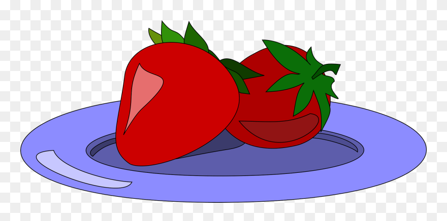 Strawberry Clip Art - Plate Of Strawberries Clipart - Png Download