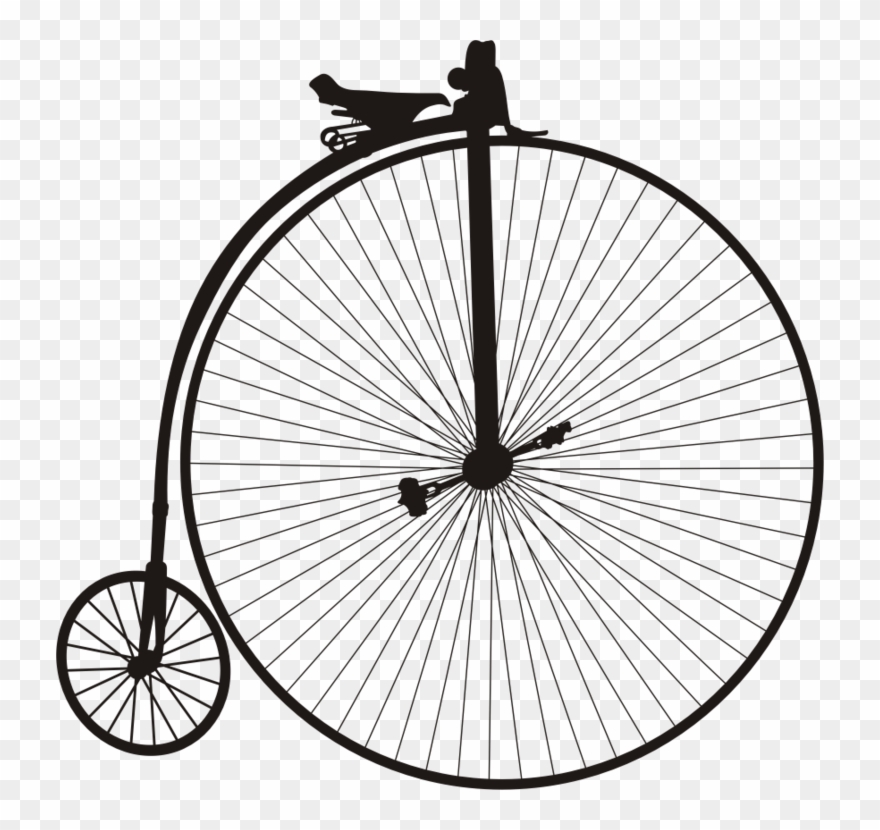 Victorian Era Penny-farthing History Of The Bicycle - Bike Wheel Clipart