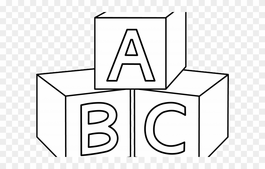 Abc Blocks Clipart - Coloring Pictures Of Blocks - Png Download
