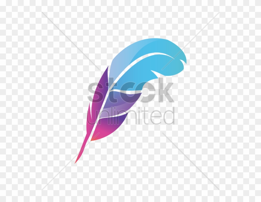 Feather Clipart Close-up Line Clip Art - Purple Feather Icon - Png Download