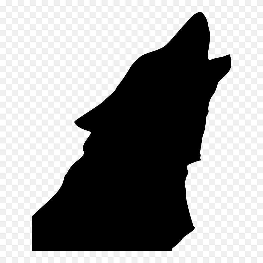 Gray Wolf Coyote Drawing Silhouette Aullido - Wolf Head Howling Silhouette Clipart