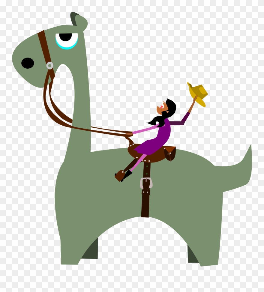 Log In Sign Up Upload Clipart - Dinosaur Girl Riding Animated - Png Download