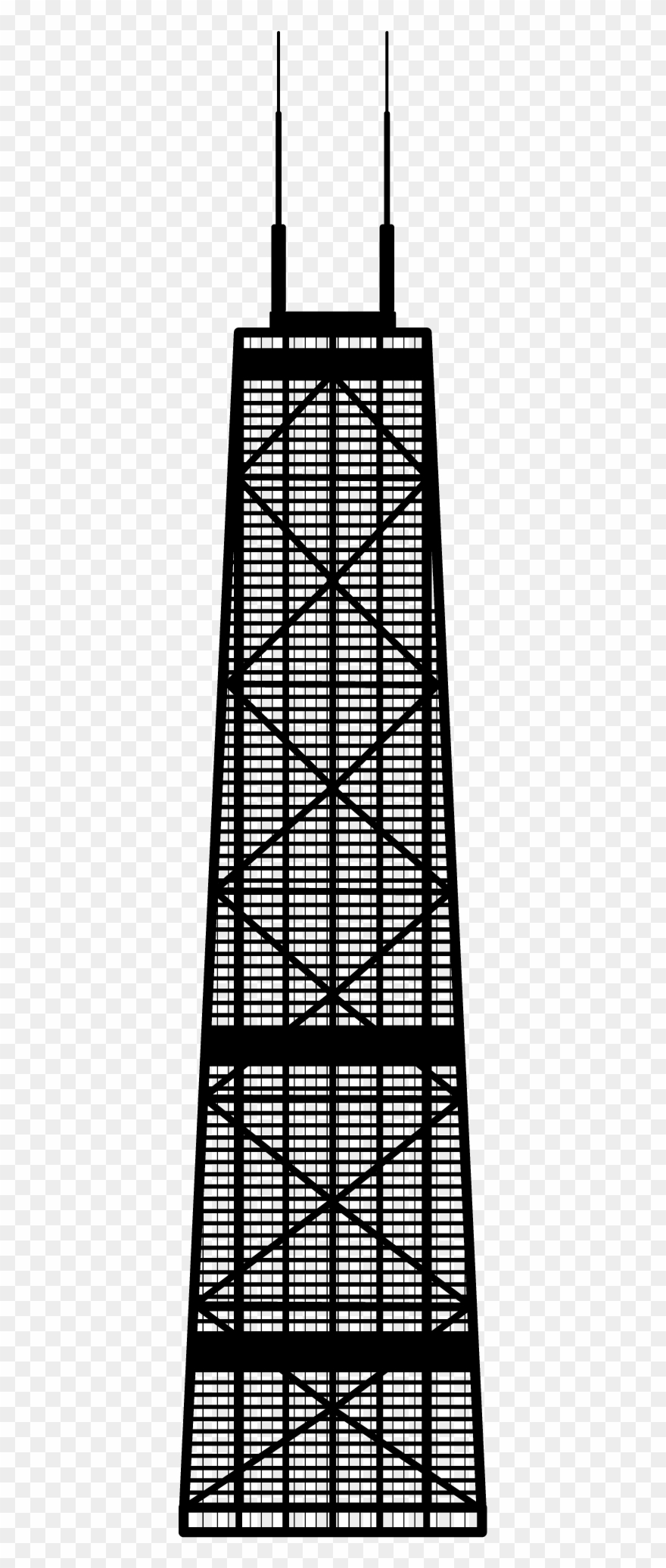 Simple City Minimalist Building Illustrations By Preston - John Hancock Building Png Clipart