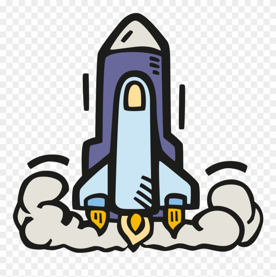 Space Shuttle Launch Icon - Spacecraft Clipart
