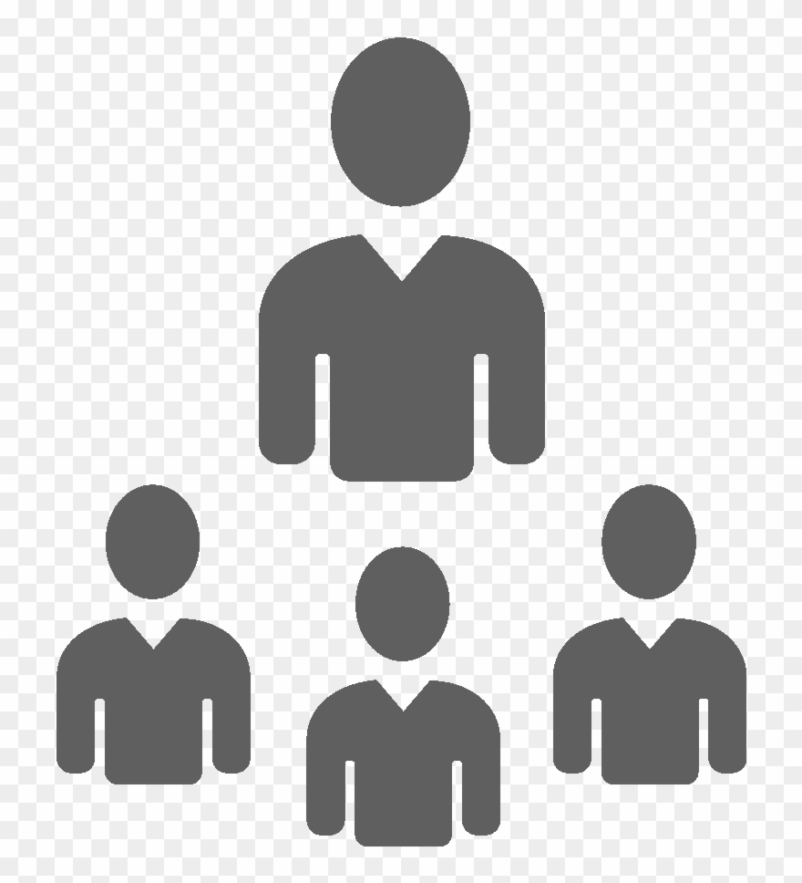 Grey Clipart Of Four People - Illustration - Png Download