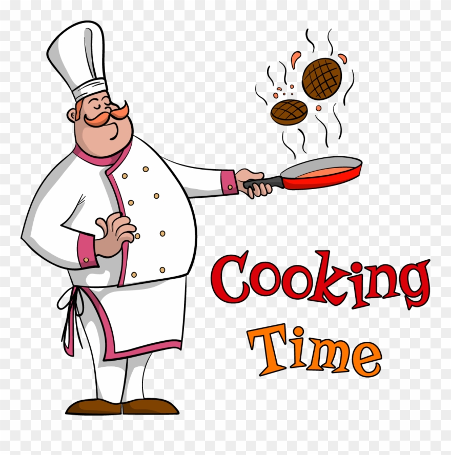 Picture Library Chef Food Pan Time Transprent Png - Cooking Chef Cartoon Clipart