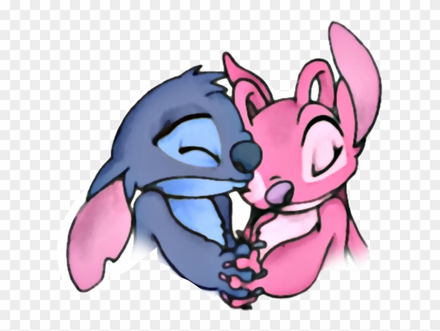 Colorsplash Sticker - Stitch Y Su Novia Clipart