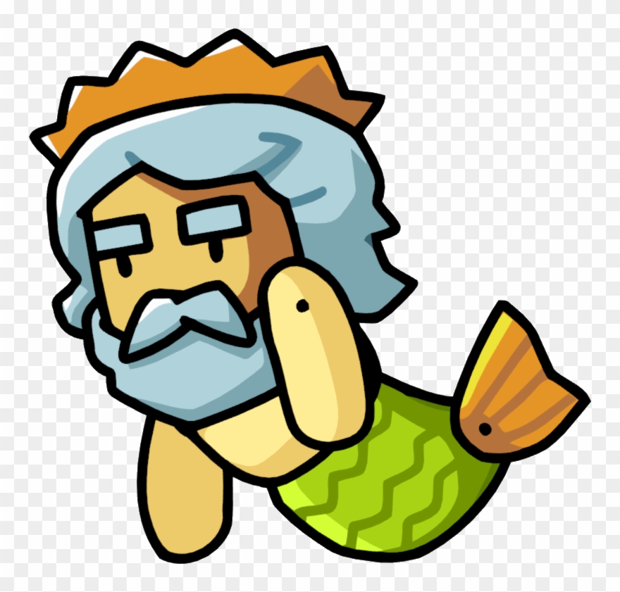Poseidon Greek God Cartoon Clipart