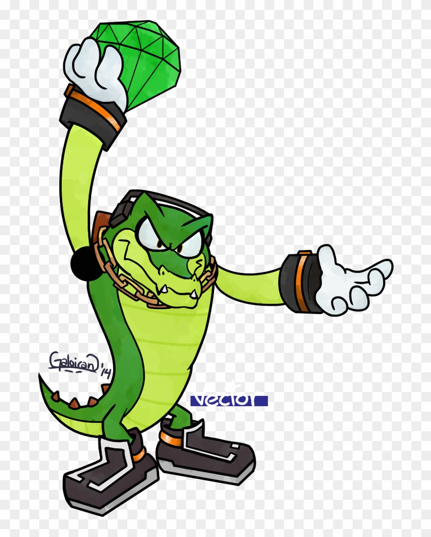 Emerald Vector Art - Espio The Chameleon Clipart