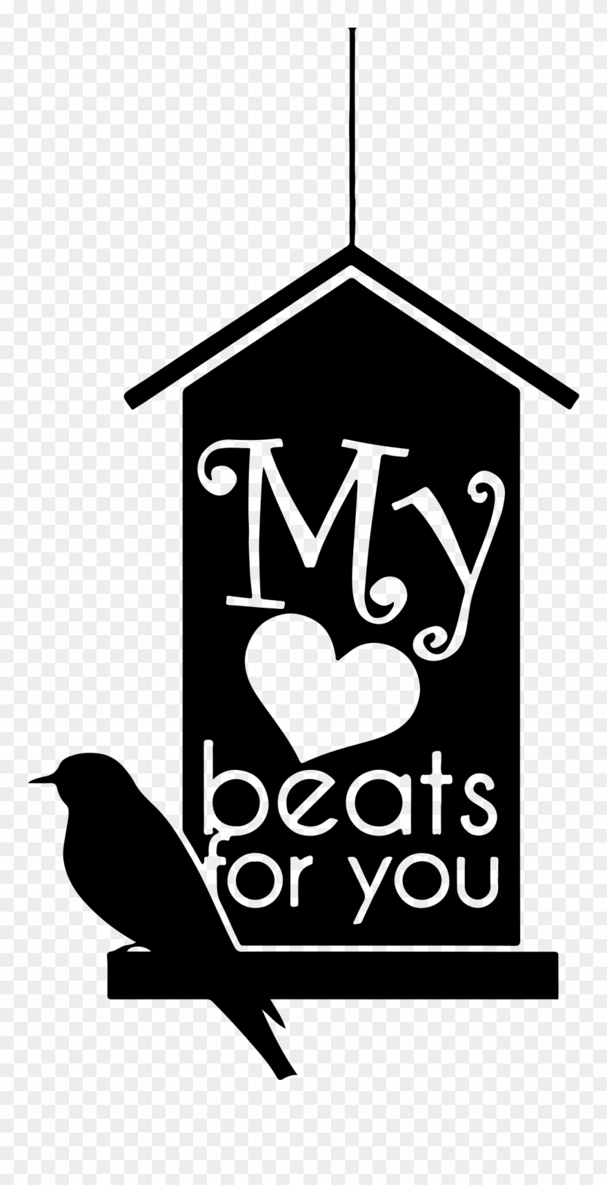 My Heart Beats For You Picture Black And White - My Heartbeat For You Clipart