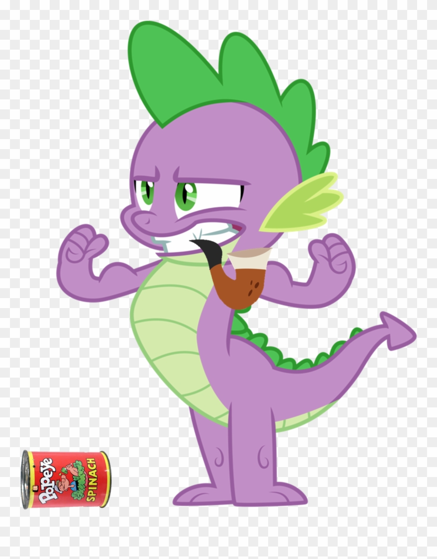 Pipe, Popeye, Safe, Simple Background, Solo, Spike, - My Little Pony Popeye Clipart