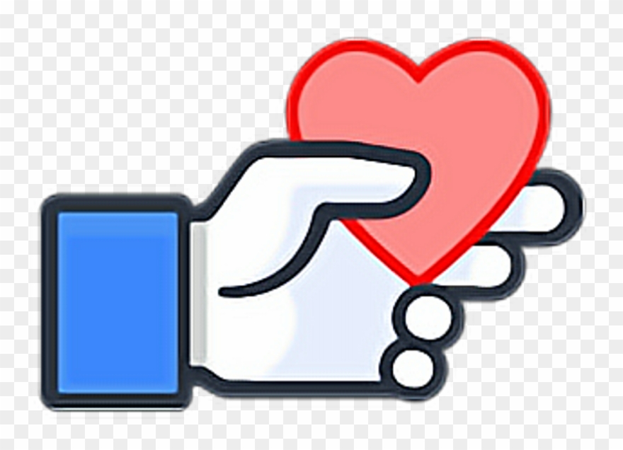 Like Heart Hand Ftestickers Stickers Autocollants Smil - Thumb Facebook Like Stickers Clipart