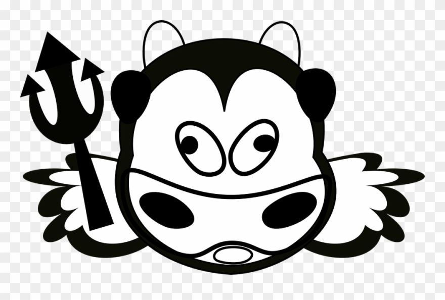 Evil Cow Cliparts 1, Buy Clip Art - Evil Cow Clip Art - Png Download