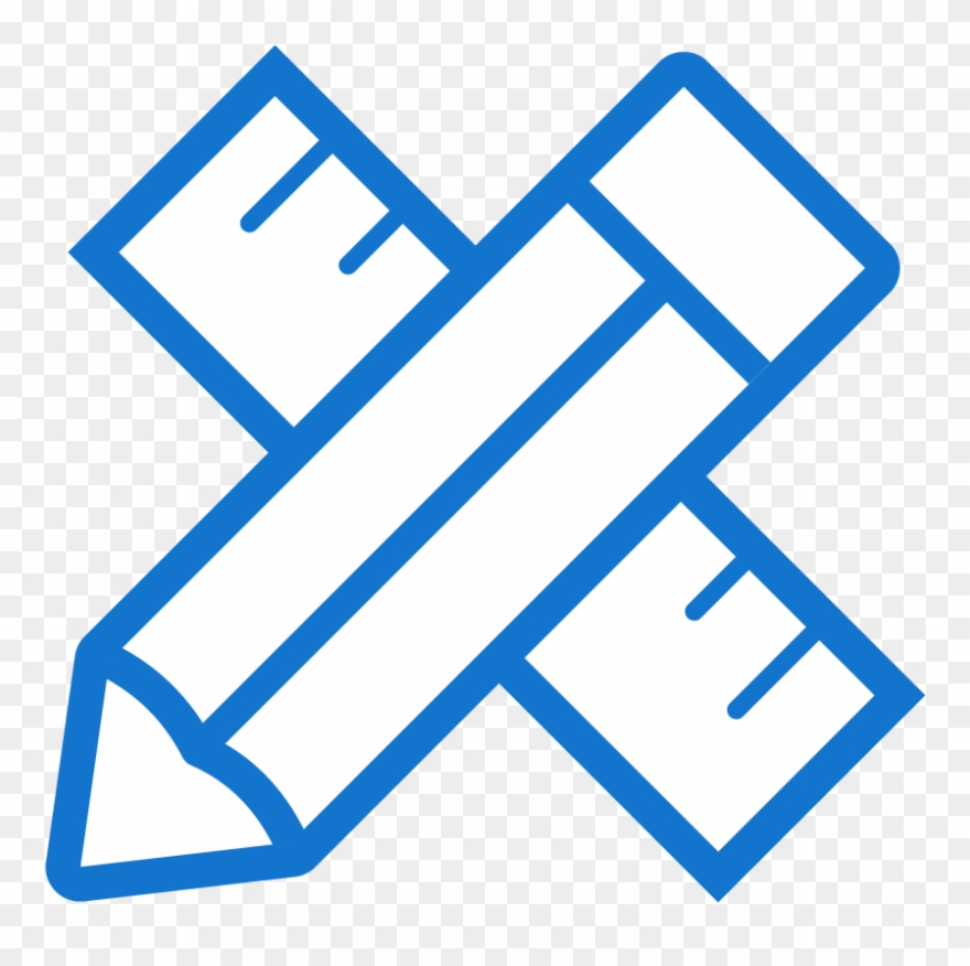 Design Center - Ruler And Pencil Png Clipart