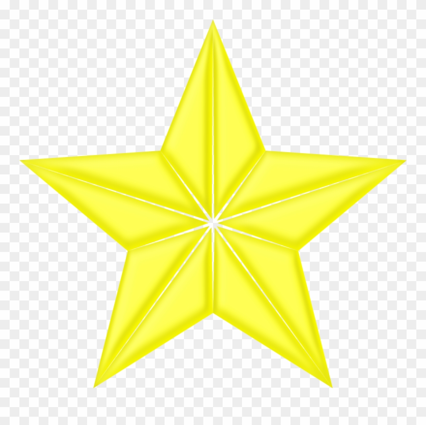3d Segmented Yellow Star Clipart