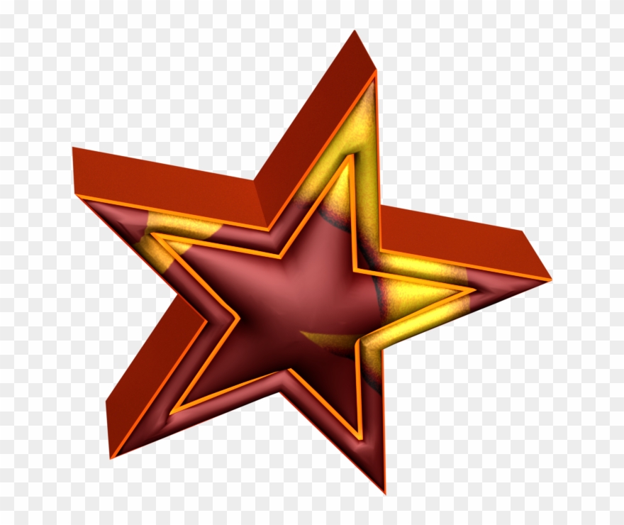 3d Brown Star - 3d Bintang Format Png Clipart