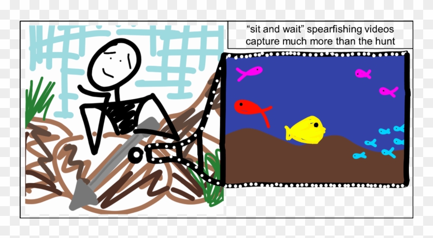 Digitally Partnering With Spearfishers To Survey Fish - Illustration Clipart