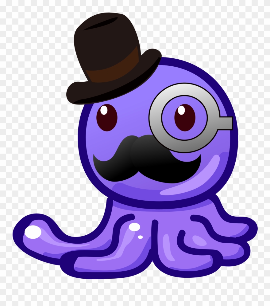 Open - Gentleman Octopus Clipart