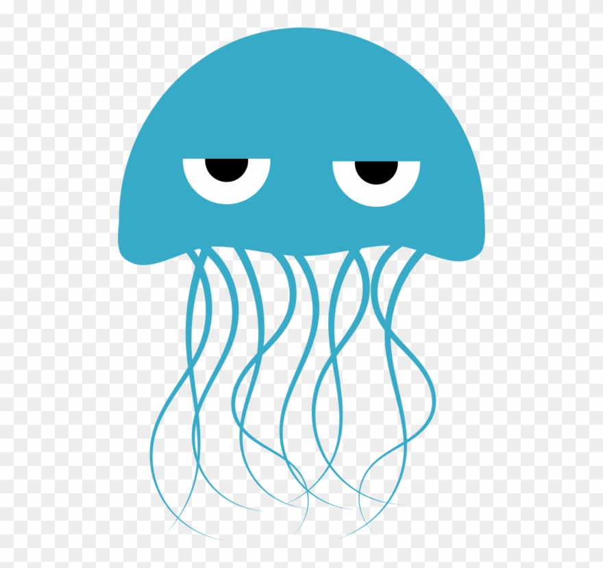 Blue Jellyfish Aurelia Aurita Transparency And Translucency - Blue Jellyfish Clipart - Png Download