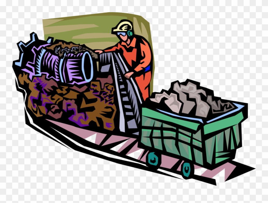 Vector Illustration Of Coal Mining Industry Mineral - Mining Clipart