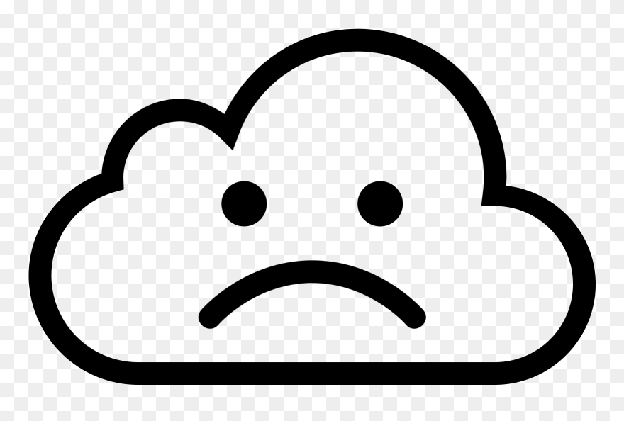 Sad Cloud Icon Clipart
