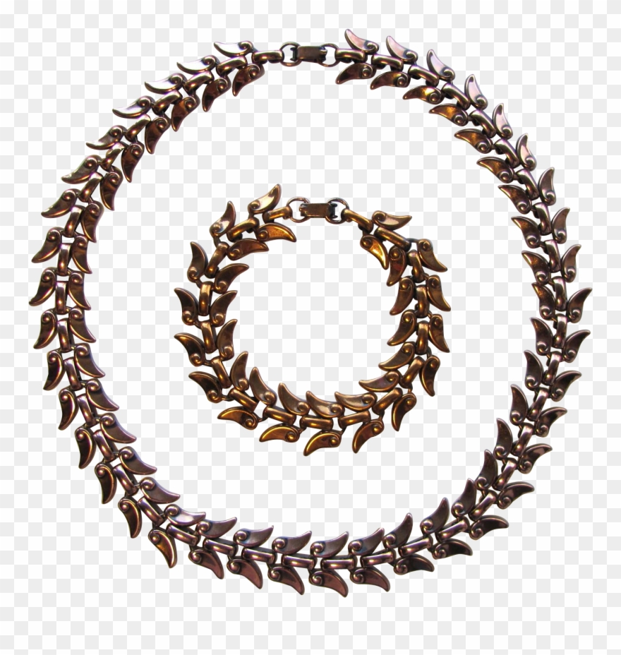 Vintage 1950's Renoir Signed Copper Necklace And Bracelet - Davlat Xavfsizlik Xizmati Clipart