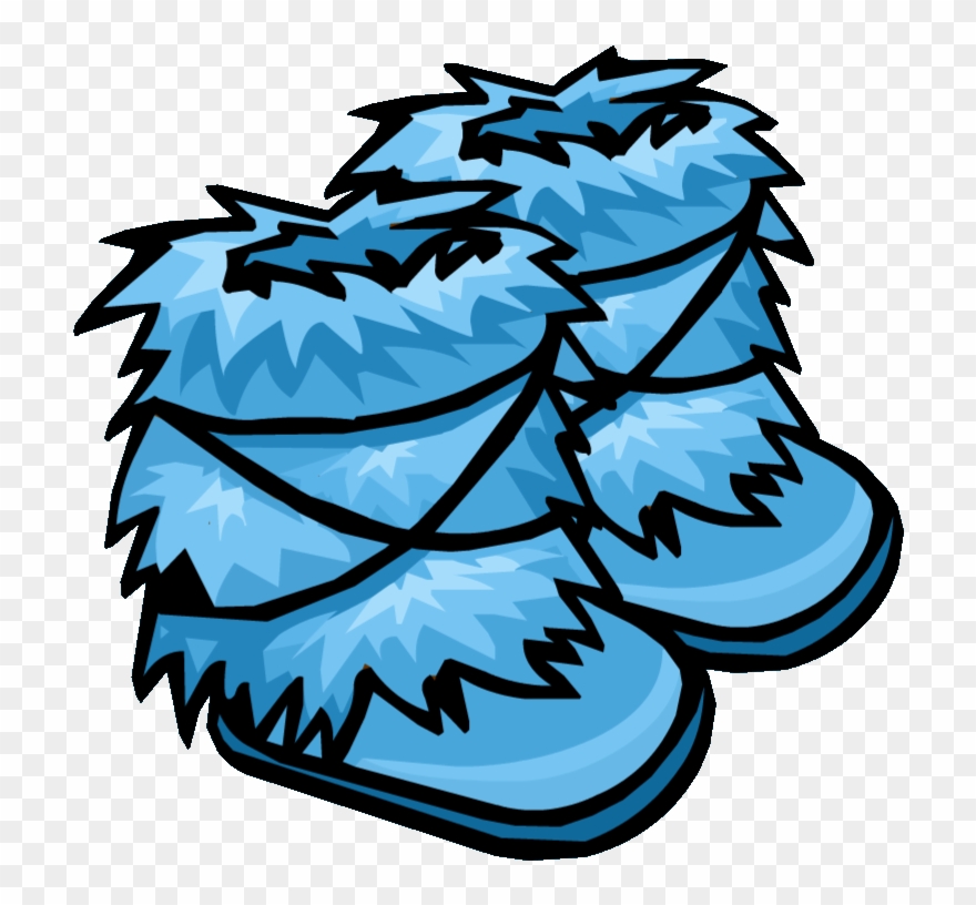 Blue Fuzzy Boots - Club Penguin Boots Clipart