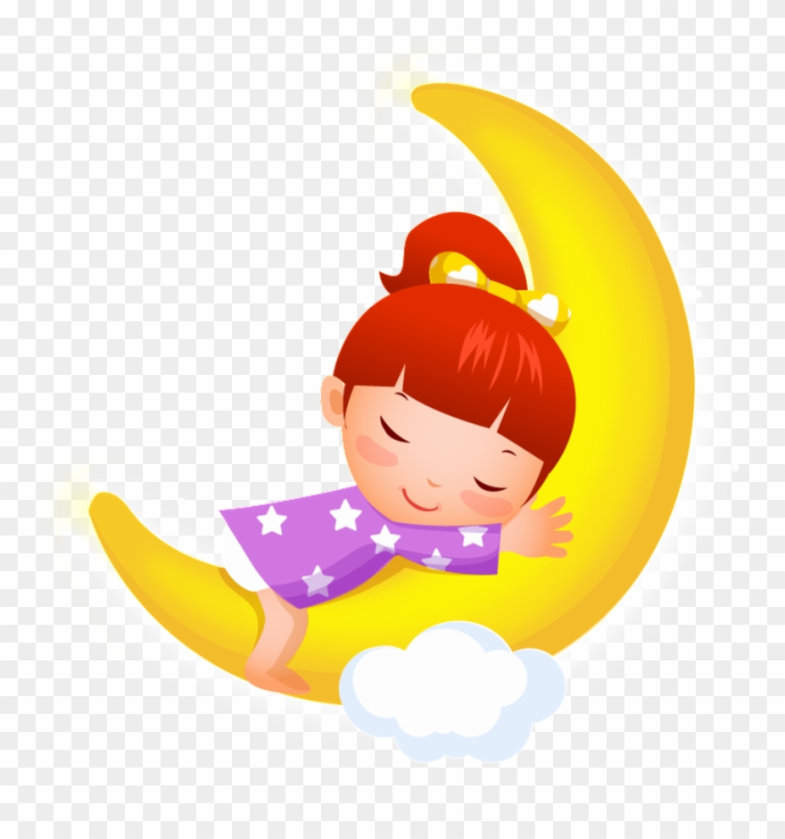 Sleeping Little Girl Cartoon Transparent - Good Night And Have Sweet Dreams Clipart