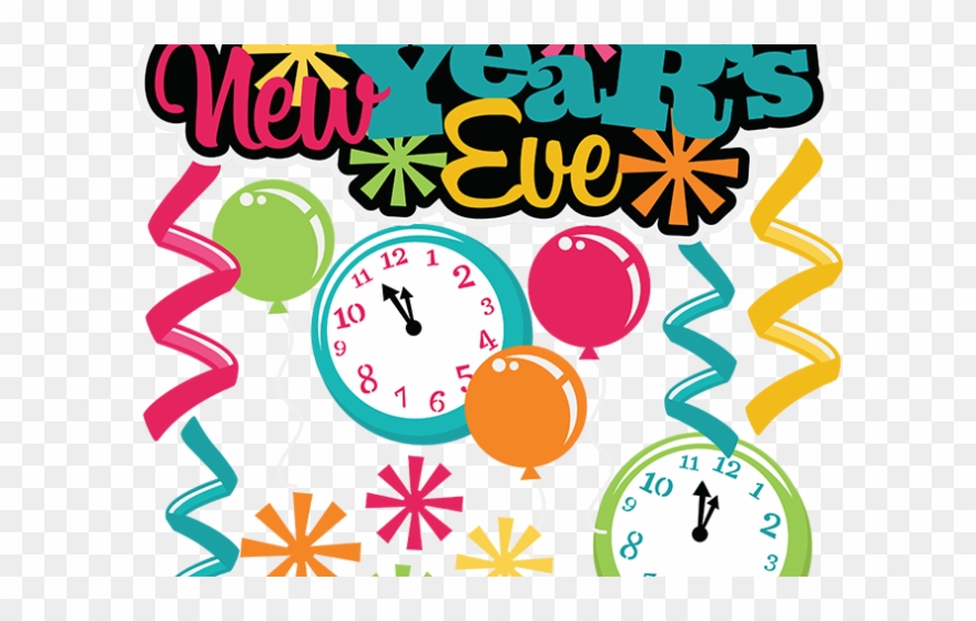 Fireworks Clipart New Year's Day - Clip Art New Years Eve 2018 - Png Download