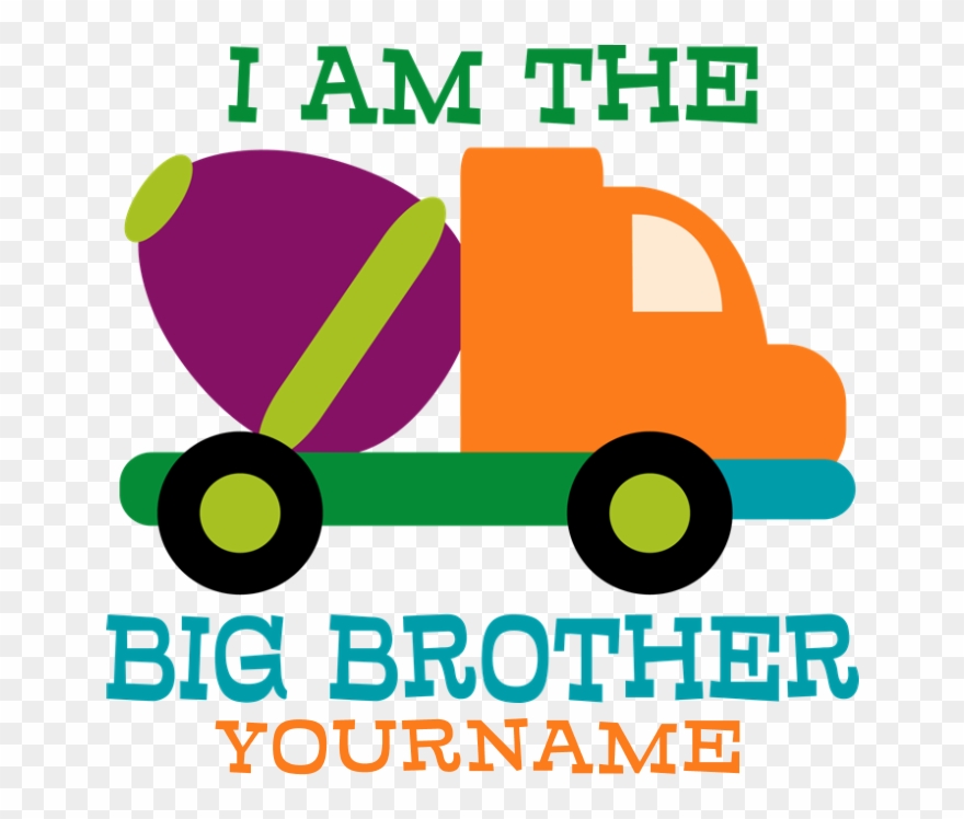Cement Mixer Big Brother 5'x7'area Rug - Custom Cement Mixer Big Brother Greeting Card Clipart
