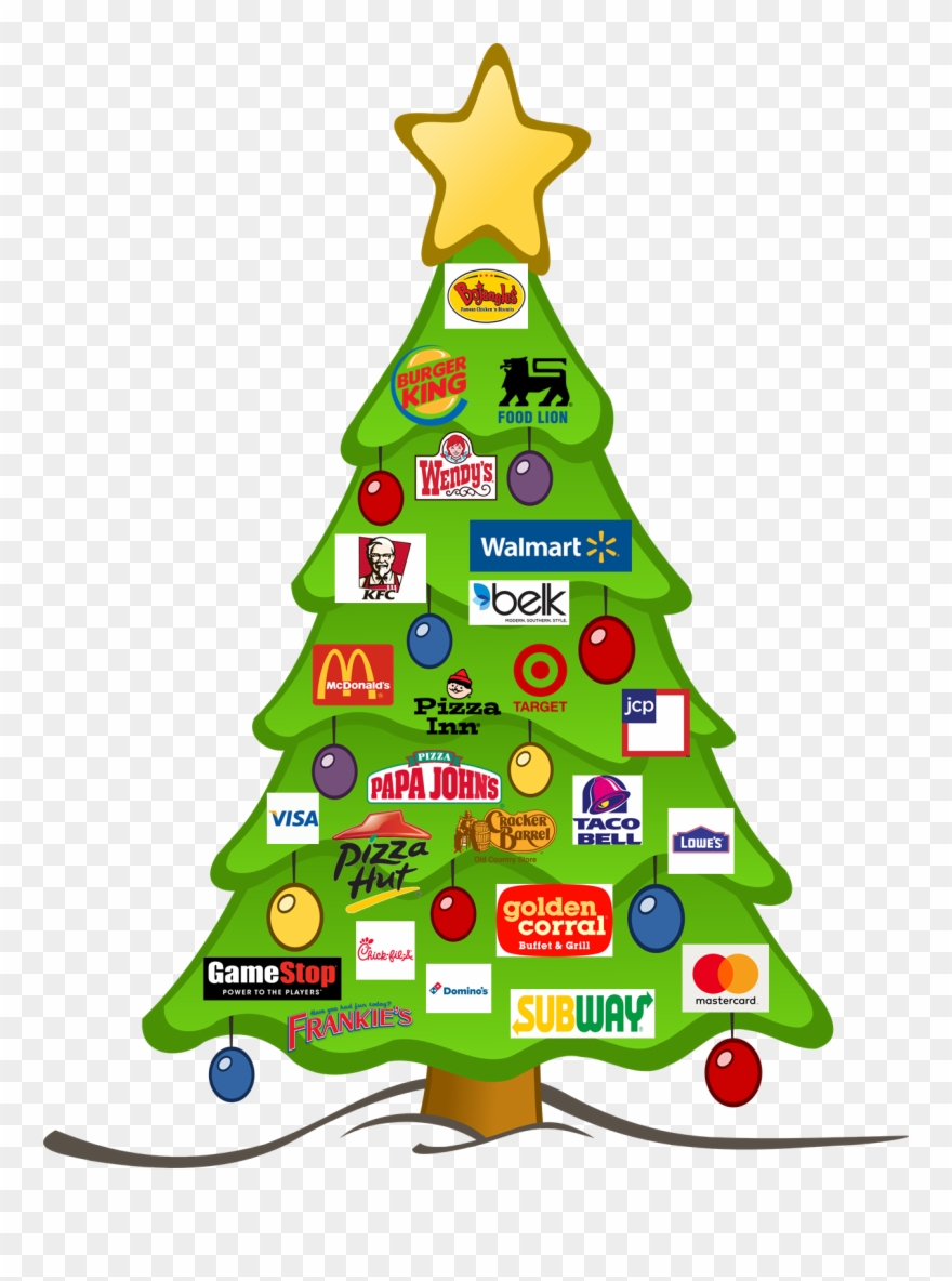 Christmas Tree Decorated With Gift Cards Psoriasisguru - Christmas Tree With Gift Cards Clipart