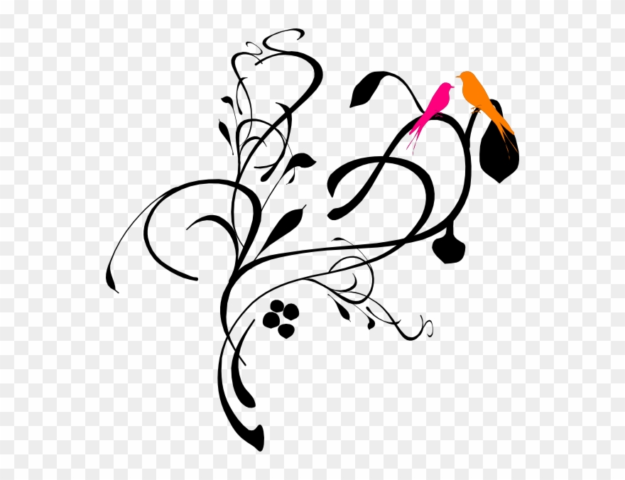 Wedding Border Design Png Black & White Clipart